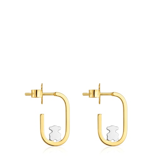 Aretes de aro bicolor Camille