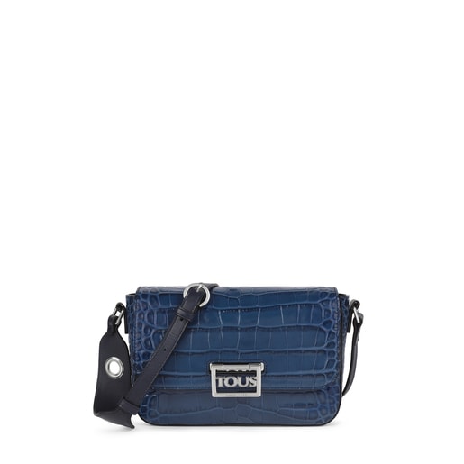 Sac à bandoulière TOUS Legacy Wild en cuir bleu marine