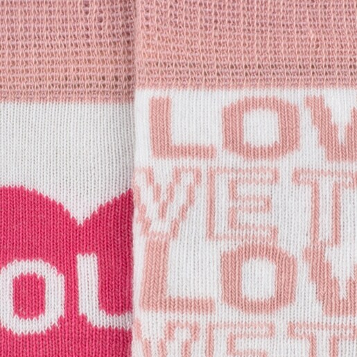 Pack of 2 pairs of baby socks in SSocks pink