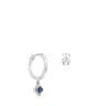 Short/long silver bear Earrings with iolite charm TOUS Basic Colors