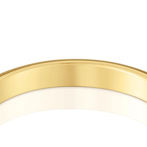 Anel aliança de casamento em ouro meia cana 2,7 mm TOUS Alianças