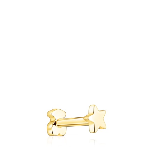 Gold TOUS Basics star ear Piercing