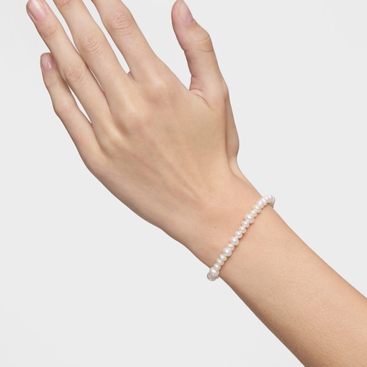 Silver Bracelet with cultured pearls Sweet Dolls