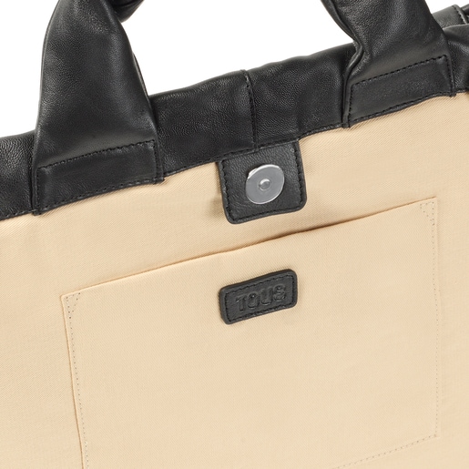 Große One-Shoulder-Tasche TOUS Cloud aus Leder in Schwarz