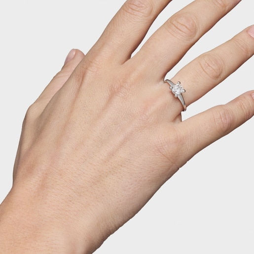 Anillo solitario de platino con diamante creado en laboratorio 0,70 ct Shine LGD