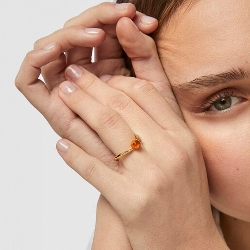 TOUS Vibrant Colors Ring with carnelian and enamel