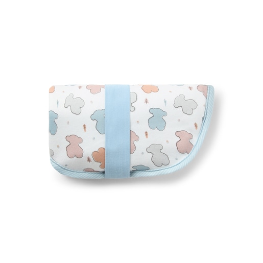 Bear-shaped travel changing mat in Colors blue