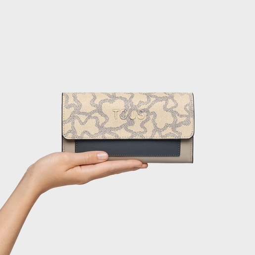 Large taupe-colored Flap Wallet Kaos Icon