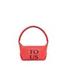 Coral-colored leather TOUS Balloon baguette bag