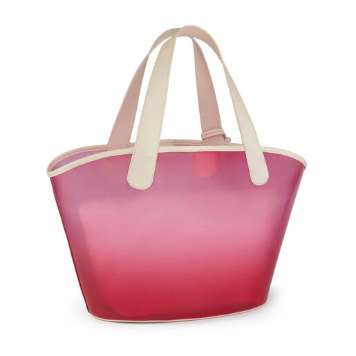 Μεγάλη κόκκινη Τσάντα για ψώνια Leissa Gum