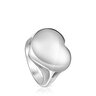 Silver Bold Motif heart Signet ring