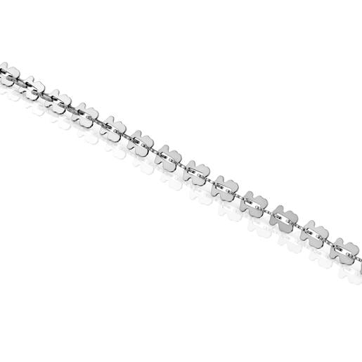 Pulsera cadena de acero con motivos oso Carrusel