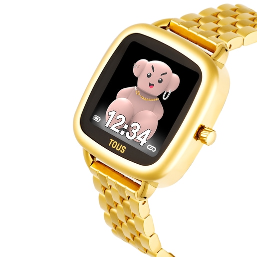 Smartwatch D-Connect mit goldfarbenem IPG-Stahlarmband