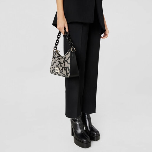 Bolso de hombro negro Kaos Pix