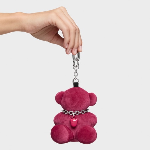 Pink key ring Bold Bear Velvet