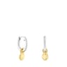 Brincos bicolores de aro com pingente TOUS Joy Bits