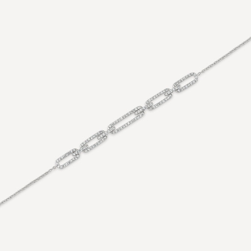 Chain Bracelet in white gold with diamonds Les Classiques