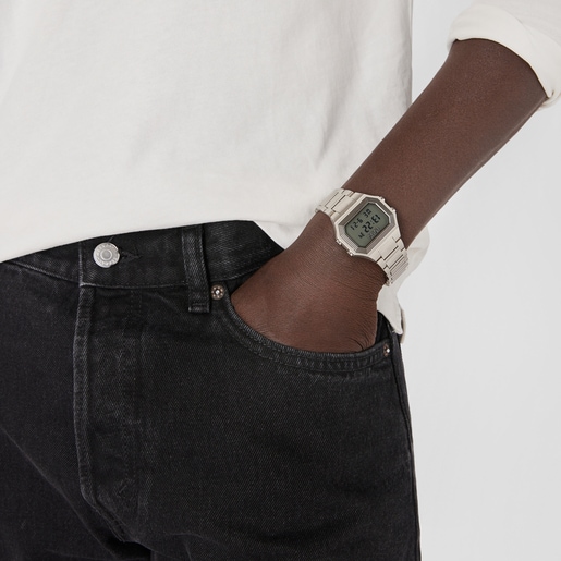 Bel-Air Digital watch with steel strap