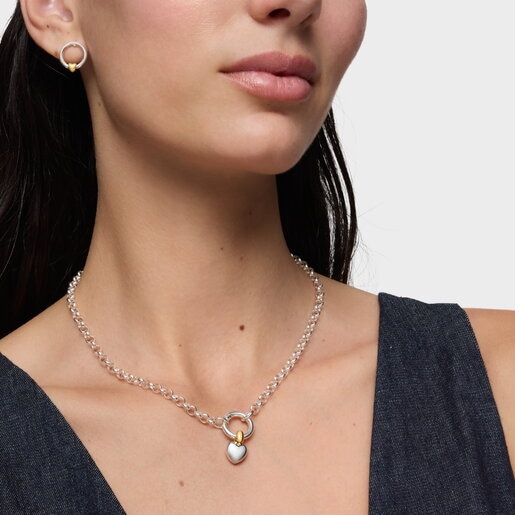 Dije bicolor motivo corazón TOUS Flechazo