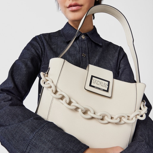 תיק כתף TOUS Funny קטן בצבע בז'