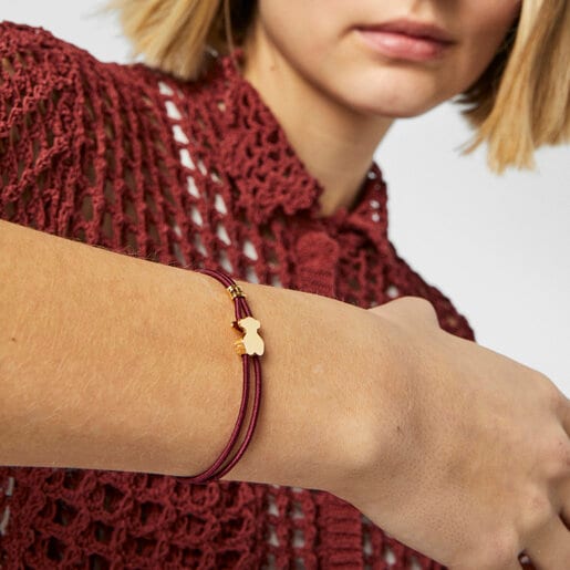 Burgundy Sweet Dolls Elastic bracelet