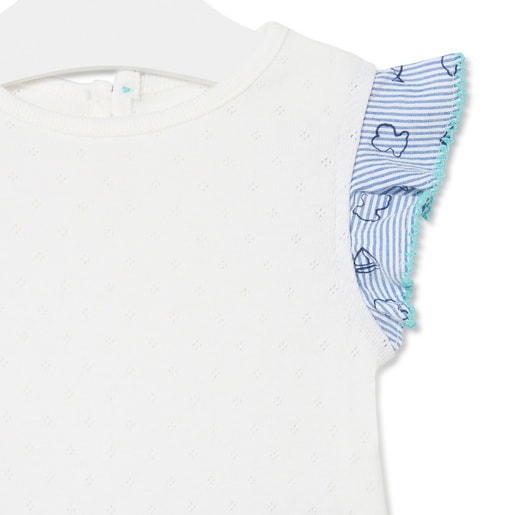 Girls dress in Boat sky blue