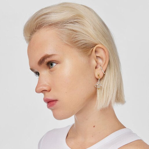 シルバーとヴェルメイユシルバーのオープンリング Beach