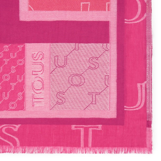 Foulard Script Soft Jacquard fucsia