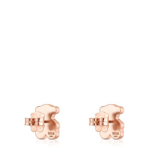 12 mm bear Earrings with 18kt rose-gold plating over silver TOUS Sweet Dolls