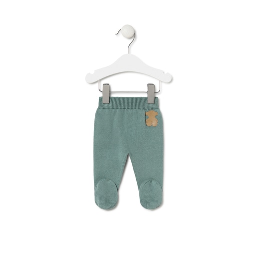 Knitted baby set in Tricot TOUS logo green