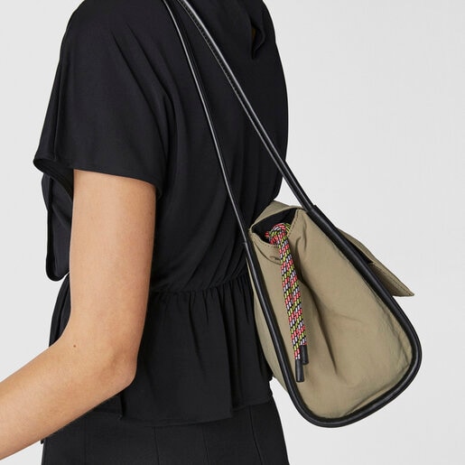 Bandolera grande caqui TOUS Empire Cotton