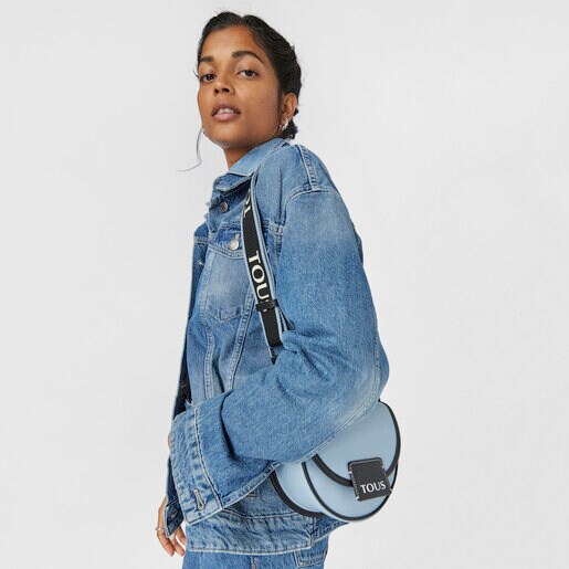 תיק צד TOUS Half-Moon קטן בצבע כחול