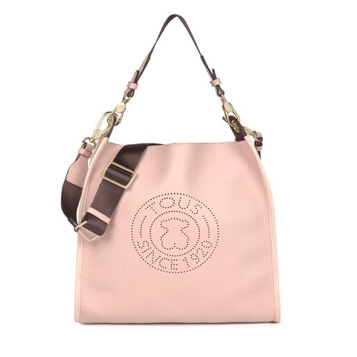 Sac Leissa grand en Cuir rose clair