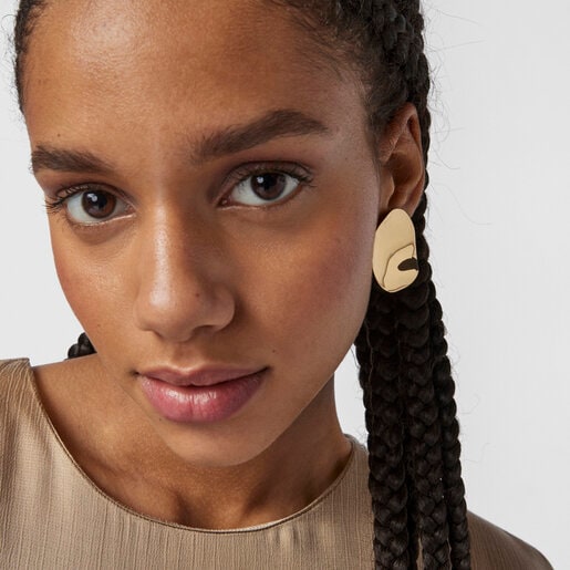 Silver Vermeil Nenufar petal Earrings