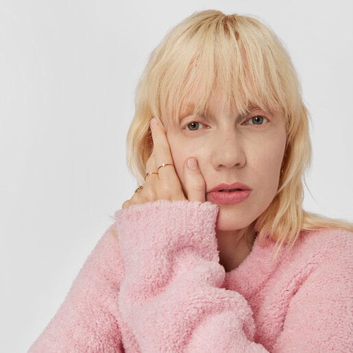 Media alianza de oro con gemas Virtual Garden