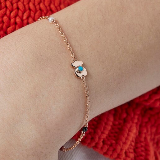 Rose Vermeil Silver Super Power Bracelet with Gemstones