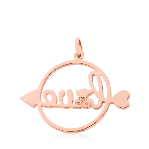 Pendentif San Valentín en Argent vermeil rose