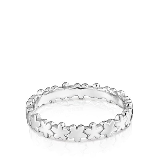 خاتم من الفضة بحلية على شكل زهرة من تشكيلة TOUS Motifs