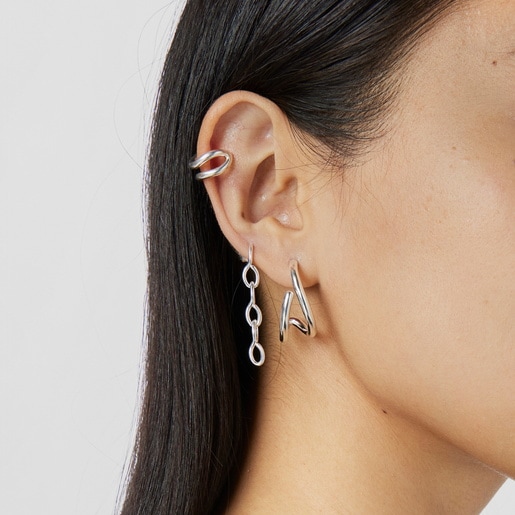 Aretes aro de plata Bent