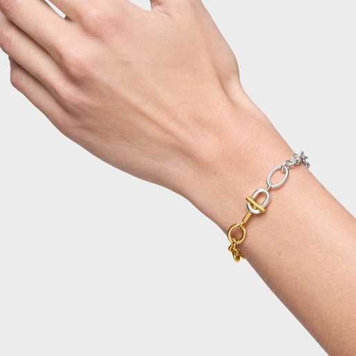 سوار كبير بسلسلة بدرجتَي لون من تشكيلة TOUS MANIFESTO