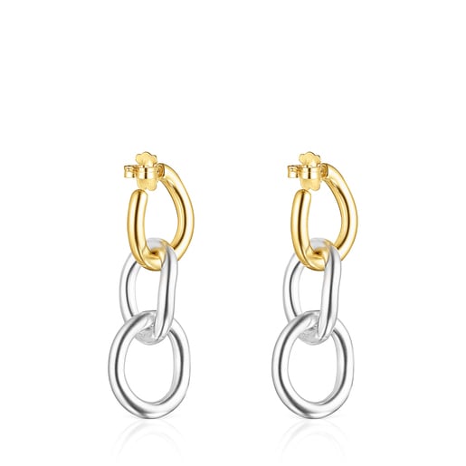 Boucles d’oreilles anneaux Hav XL bicolore