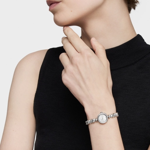 Analog watch with steel bracelet Bold Bear Round