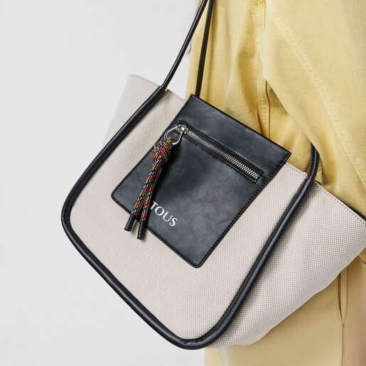 Сумка-тоут среднего размера TOUS Empire Cotton бежевого цвета