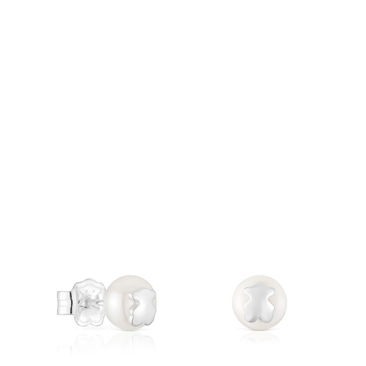 6 mm silver and cultured pearl Earrings TOUS Icon Pearl