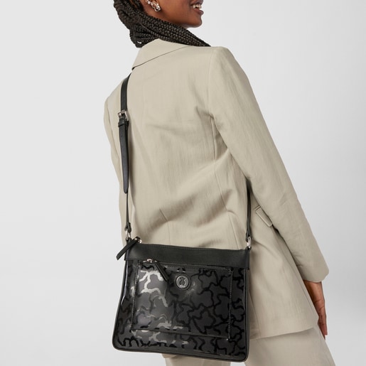 Black colored Kaos Shiny Crossbody bag