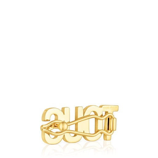 Gold colored IPG steel Clip Logo