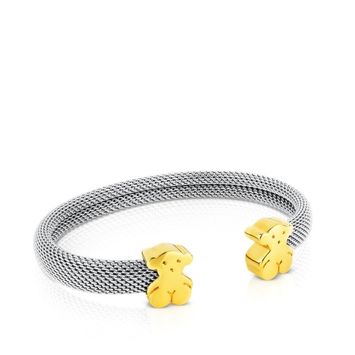 18kt gold plating over silver bear Earrings with diamonds TOUS 1950