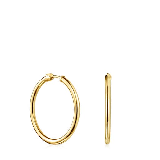 Boucles d’oreilles TOUS Basics grandes en Or Vermeil