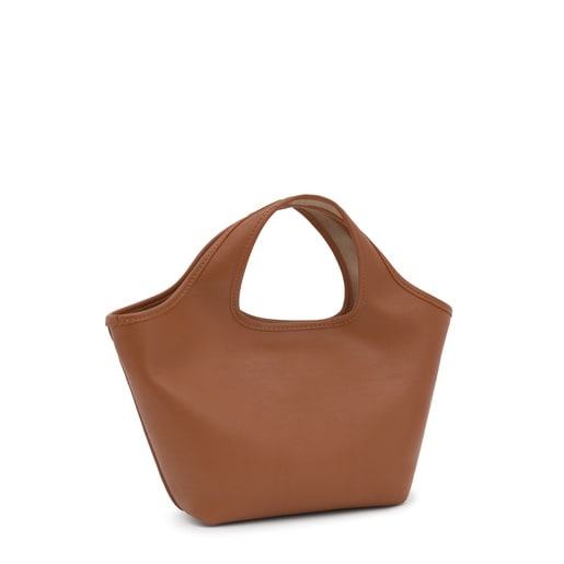Medium camel-colored leather Tote bag TOUS Lirio