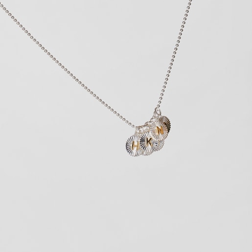 Silver and silver vermeil TOUS Alphabet letter J medallion Pendant